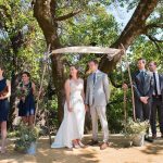Bride and Groom at the outdoor alter at Bell Valley Retreat — Anderson Valley, Mendocino County, California